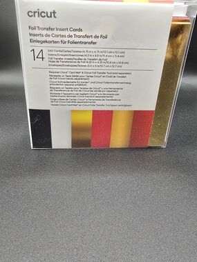 Cricut Foil Transfer Insert Cards - Multicolor (Gold, Red, Black)